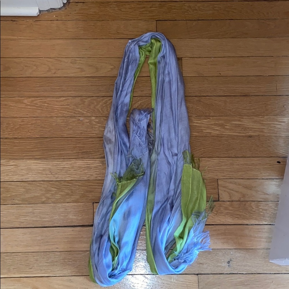 Blue and green scarf